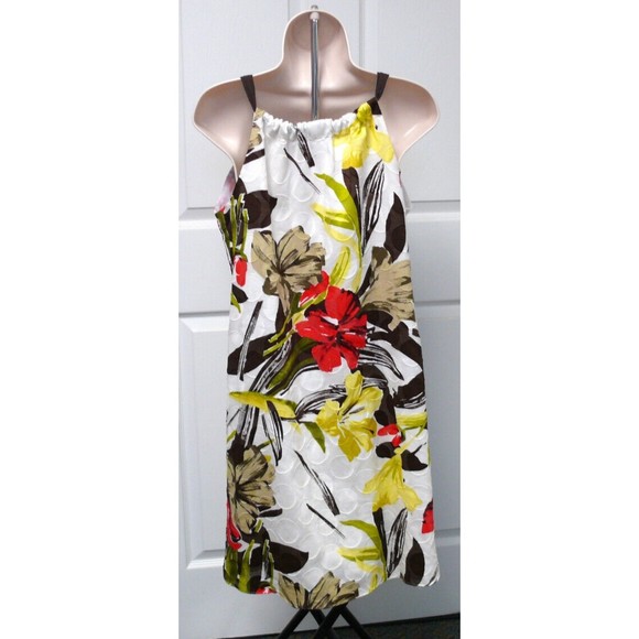 NWT Directions Belk Halter Top cotton lined floral sheath Dress Size 6 MSRP $72 - Picture 2 of 7
